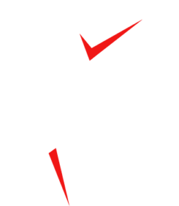 White star with red triangular shapes.